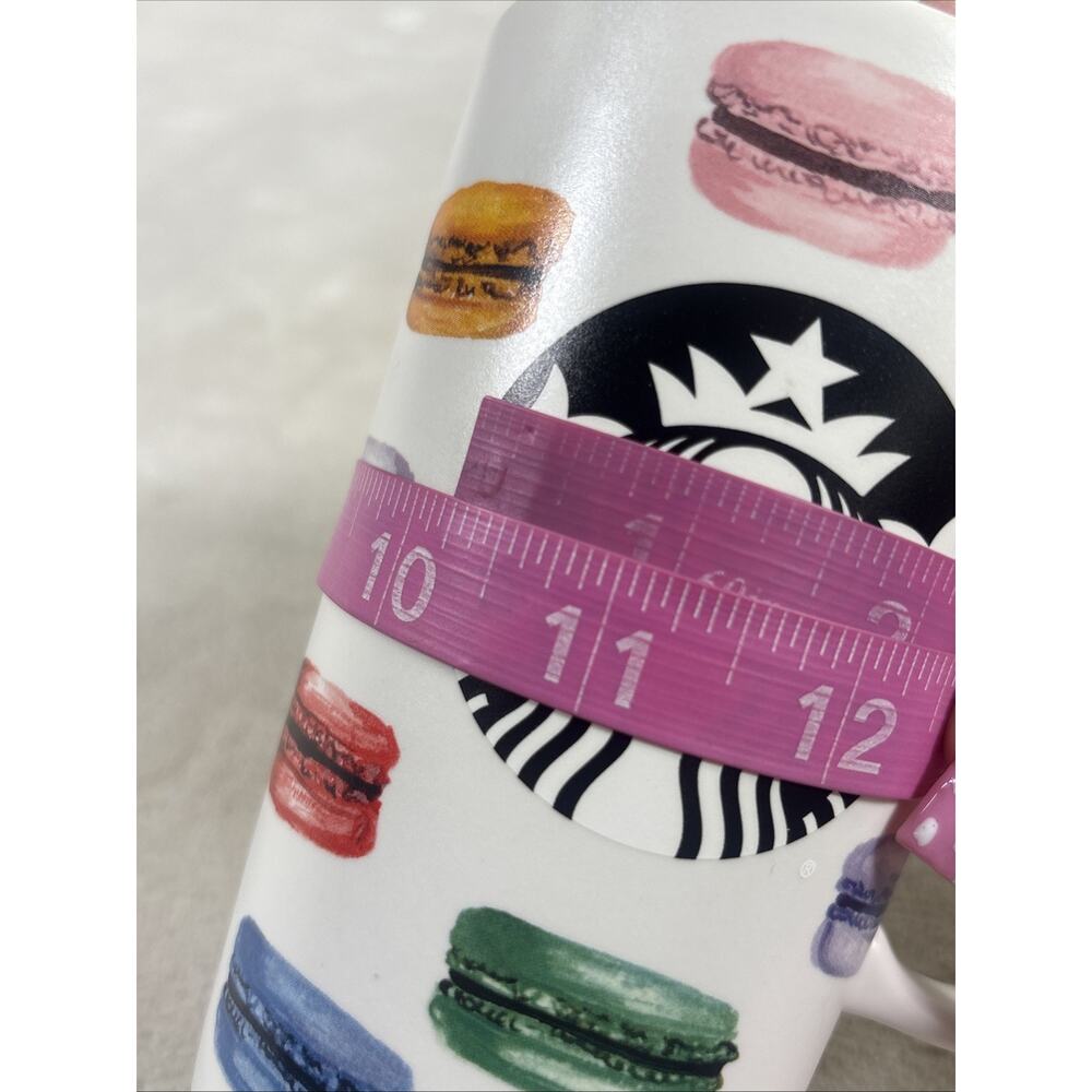 Vintage Starbucks 2016 French Macaroon Ceramic Mug 16oz. Benefits Charity - Picture 13 of 13